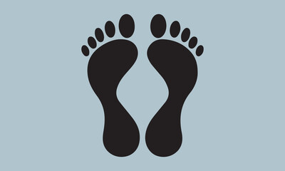 foot prints on white background