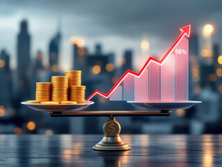 Money Leverage And Inflation Balance Financial Concept