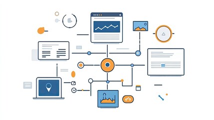 Business Integration Solutions  Visuals of businesses integrating various software and systems like CRM, ERP, and marketing automation into one seamless workflow.