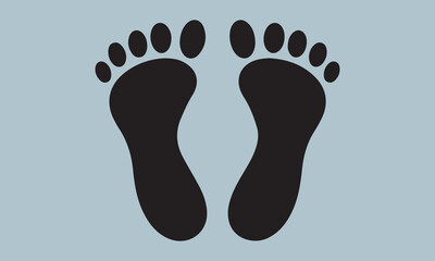 foot prints vector illustration