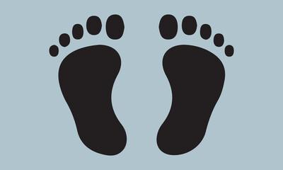 foot prints vector illustration