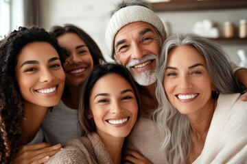 Fototapeta premium Multigenerational Family Portrait, Filled with Love and Joy
