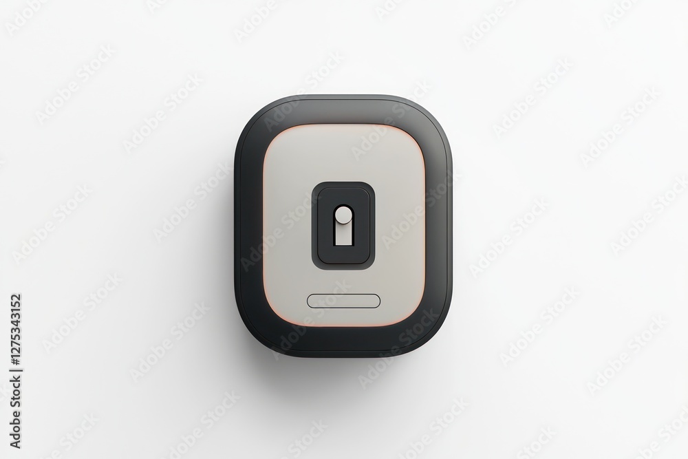 Fototapete 3D smart lock interface design with a sleek, secure look on a white background.