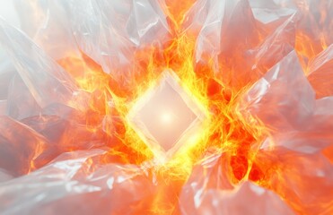 A sphere of intense energy swirls through dark clouds, offering a mystical vibe perfect for sci-fi and fantasy branding.