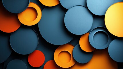 Colorful Circles in Varying Sizes against a Textured Background