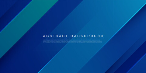 Fototapeta premium Abstract overlap square 3D background. Blue and green geometric shapes pattern. Eps10 vector