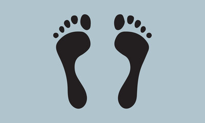 foot print on white background