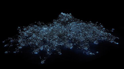 Fototapeta premium Abstract glowing network data cloud.