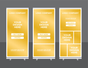 roll banner template design