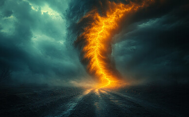 Whirling water tornadoes captured in various stages of formation, showcasing a mesmerizing natural phenomenon, presented on a transparent background.