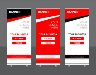 roll banner template design