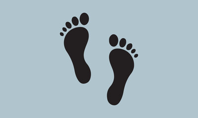 foot prints on white background