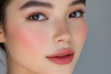 Fototapeta premium Stunning Woman with Exquisite Makeup