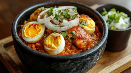 Delicious Spicy Egg Biryani with Aromatic Spices