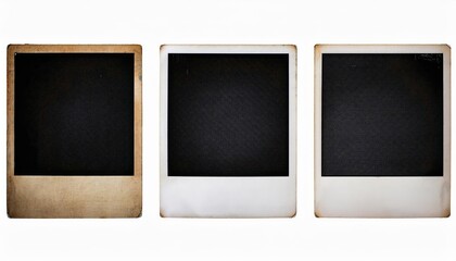 Vintage Charm A Delightful Set of Three Diverse Polaroid Frames, Preserving Memories in Antique Formats, Evoking a Timeless Nostalgia.