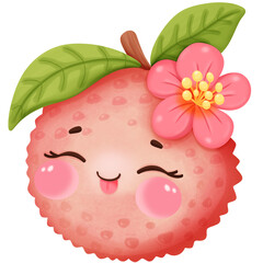 cartoon lychee
