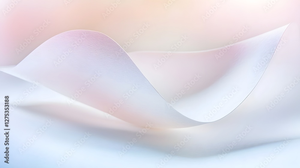Aufkleber mesmerizing wave-inspired paper sculpture with flowing curves and intricate folds