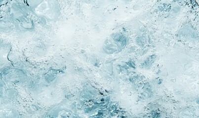 Obraz premium Abstract Blue Ice Texture Close Up of Frozen Water Pattern