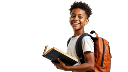 smiling student with books