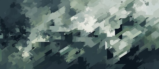 Abstract green and gray geometric shapes with a dynamic pattern, suitable for backgrounds