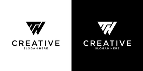 TH or HT Initial letter logo design vector template © Kurniawan