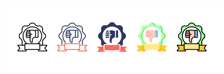 Reputation Loss Multistyle Icon Set