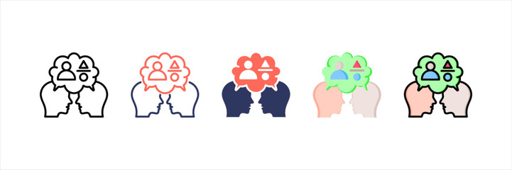 Comparison Multistyle Icon Set