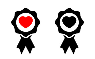 Obraz premium Donation award badge in red and black designs ymbolizing recognition for donors 