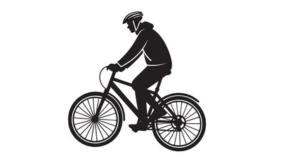 Obraz premium bicycle with man vector
