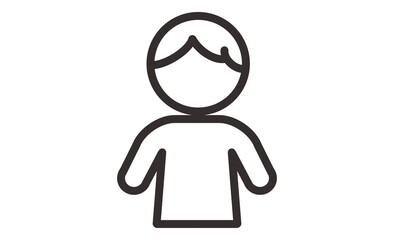 シンプルな男の子のアイコン 可愛い子供のピクトグラムイラスト