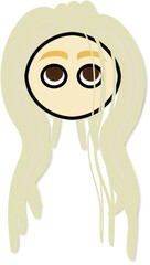 Cabeza chibi con pelo corto