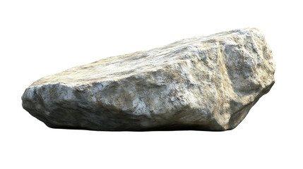 Isolated light-colored rock, natural stone, solid texture, photo