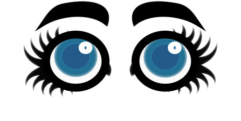 Different type of eyes in an animated style