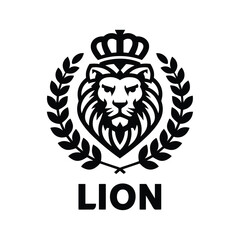 lion head silhouette vector illustration