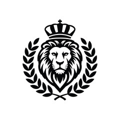 lion head silhouette vector illustration