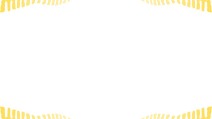 Yellow Abstract Grass Shapes on White Background – Playful Corner Vector Design