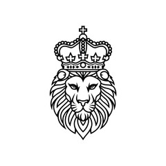 lion head silhouette vector illustration