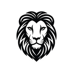 lion head silhouette vector illustration