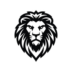 lion head silhouette vector illustration