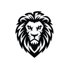 lion head silhouette vector illustration