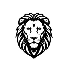 Fototapeta premium lion head silhouette vector illustration