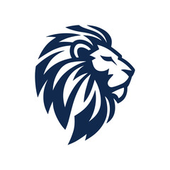 lion head silhouette vector illustration