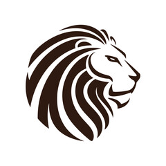 lion head silhouette vector illustration