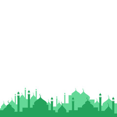 Silhouette of Mosques Background