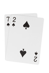 card gambling isolated on white background