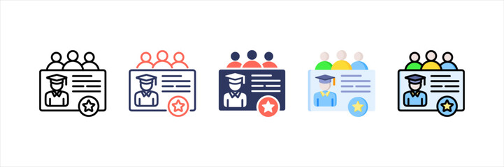 Membership Multistyle Icon Set