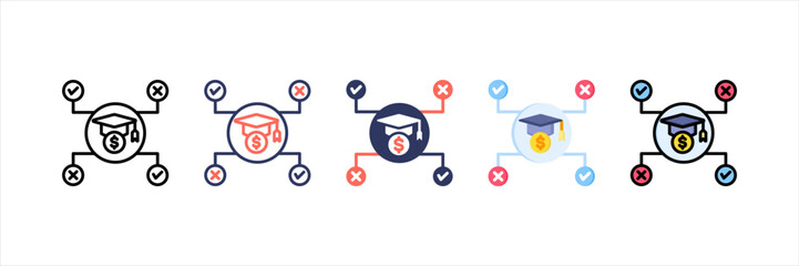 Scholarship Multistyle Icon Set