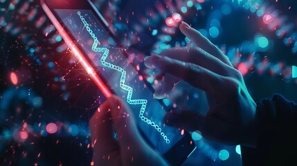 Doctor analyzing abstract glowing dna strand on digital tablet with virtual genetic interface in biotechnology and medical science concept
