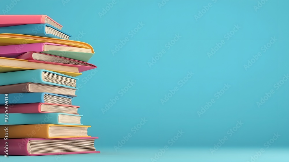Aufkleber Vibrant and dynamic background featuring abstract book themed elements flowing light trails and an inspiring atmosphere that encourages the of knowledge and learning
