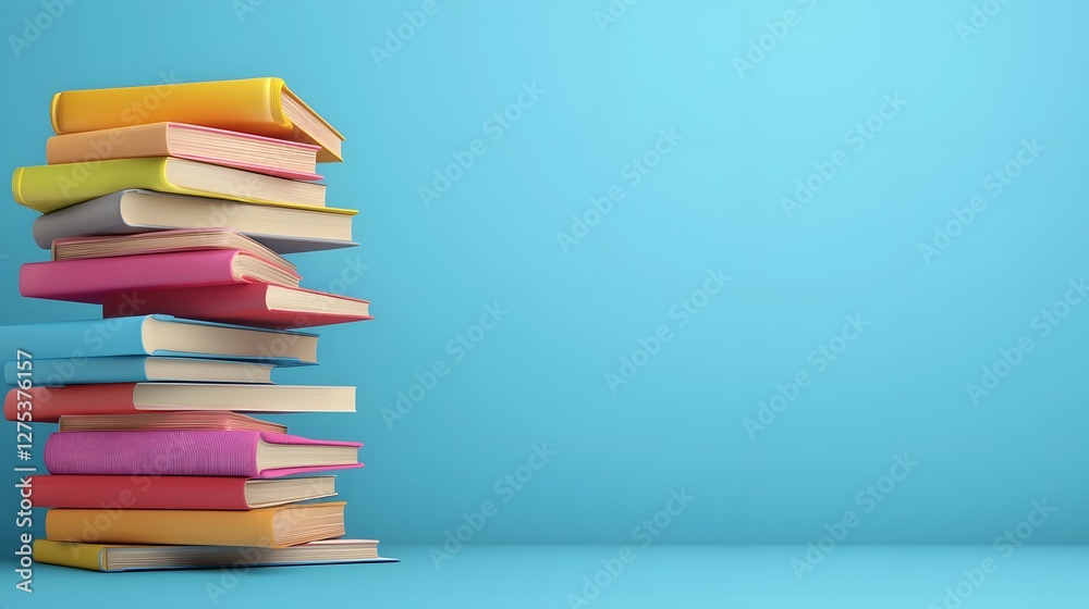 Aufkleber Vibrant and dynamic background featuring abstract book themed elements flowing light trails and an inspiring atmosphere that encourages the of knowledge and learning